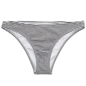 NWT Aerie Black White Striped Cheeky Bikini Bottom Size Small OG Low Rise Swim